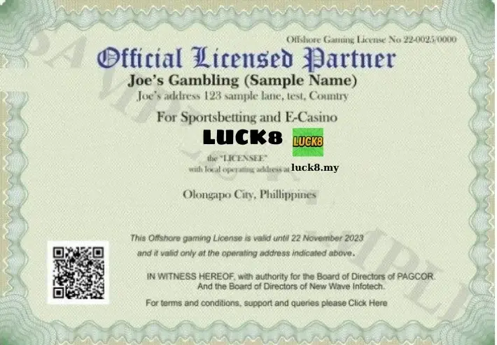 giay phep hoạt động casino hợp pháp tại luck8 my